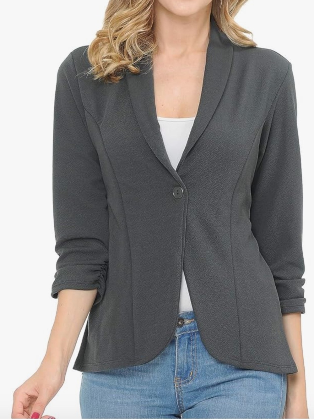 Women’s Minefree Casual Blazer Charcoal Grey